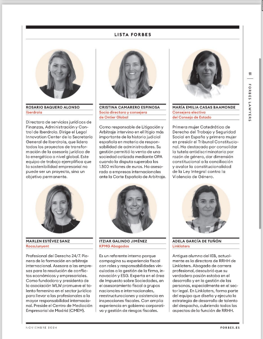 Una de las 100 mujeres referentes en el sector legal